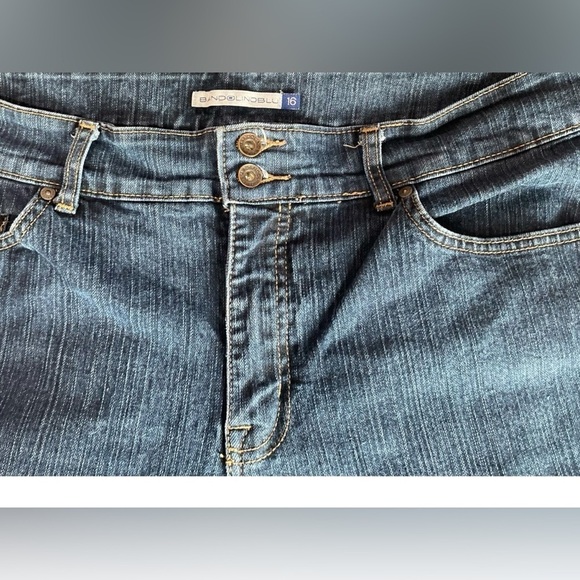 Bandolino blu Arianna boot cut jeans Sz 16 women 78%Cotton - Picture 11 of 15